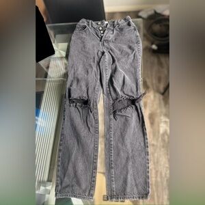 ** WORN ONCE ** PACSUN Dad Jean Size 24 in Black